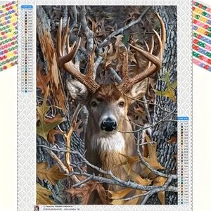 11.8x15.7 Majestic Deer in The Woods DIY Diamond Art Painting Kit